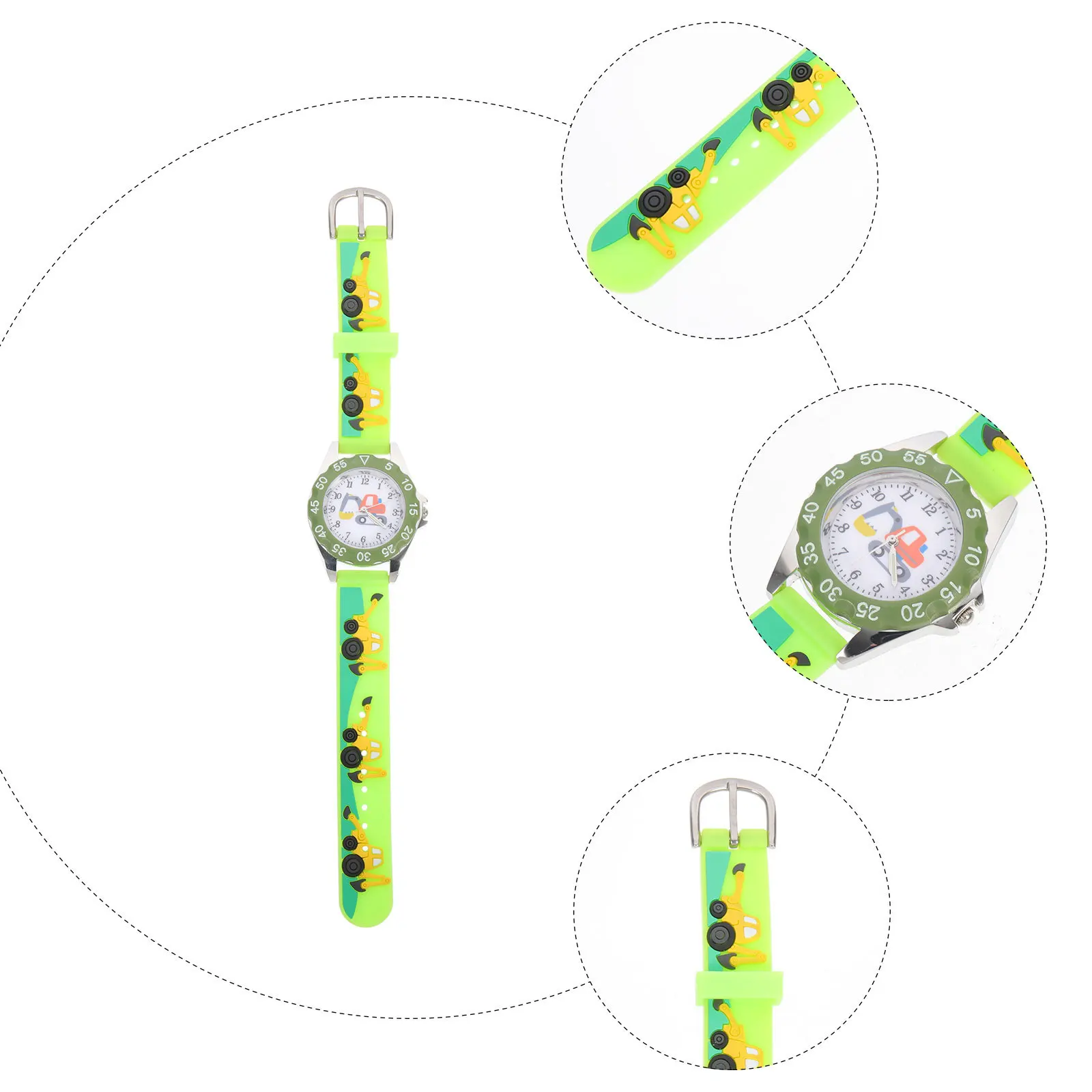 Детские кварцевые электронные часы с мультяшным легким ремешком