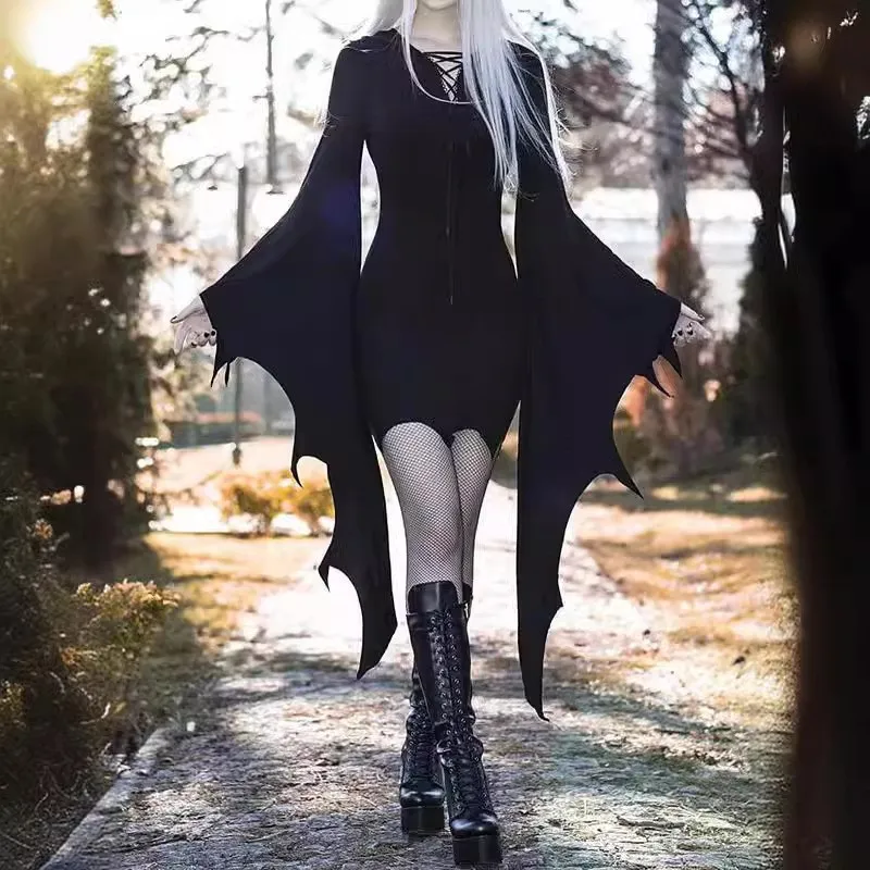 Женское готическое платье на хэллоуин