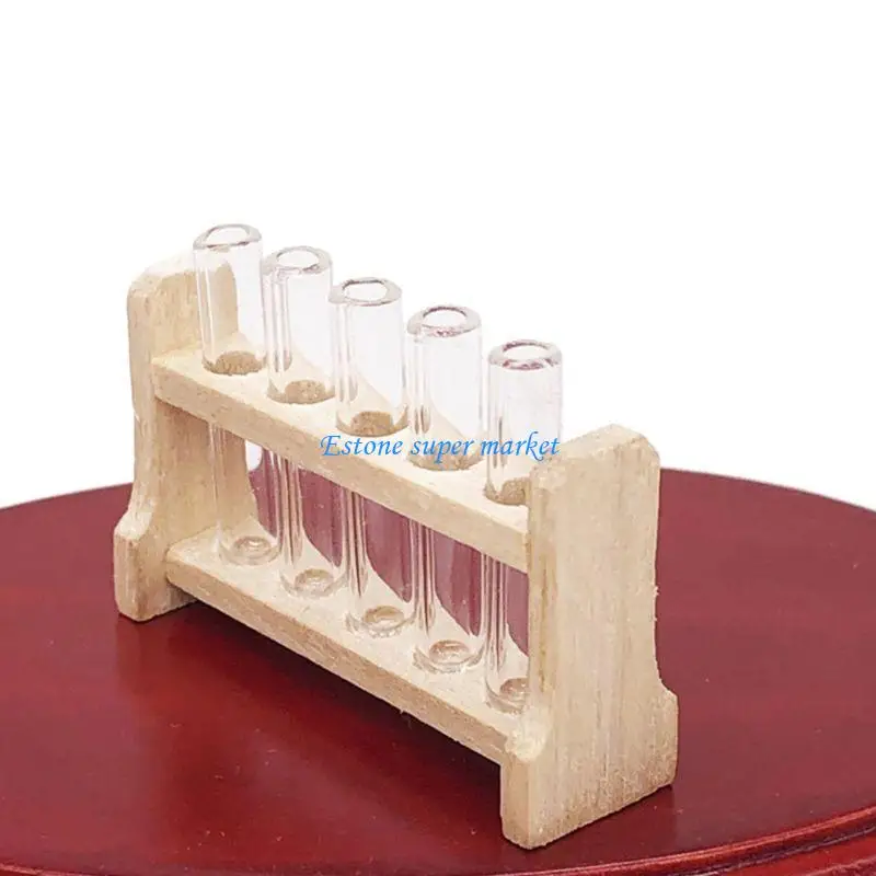 Laboratory glass tratter tribings с деревянной стойкой набор 1 - Фотография_4