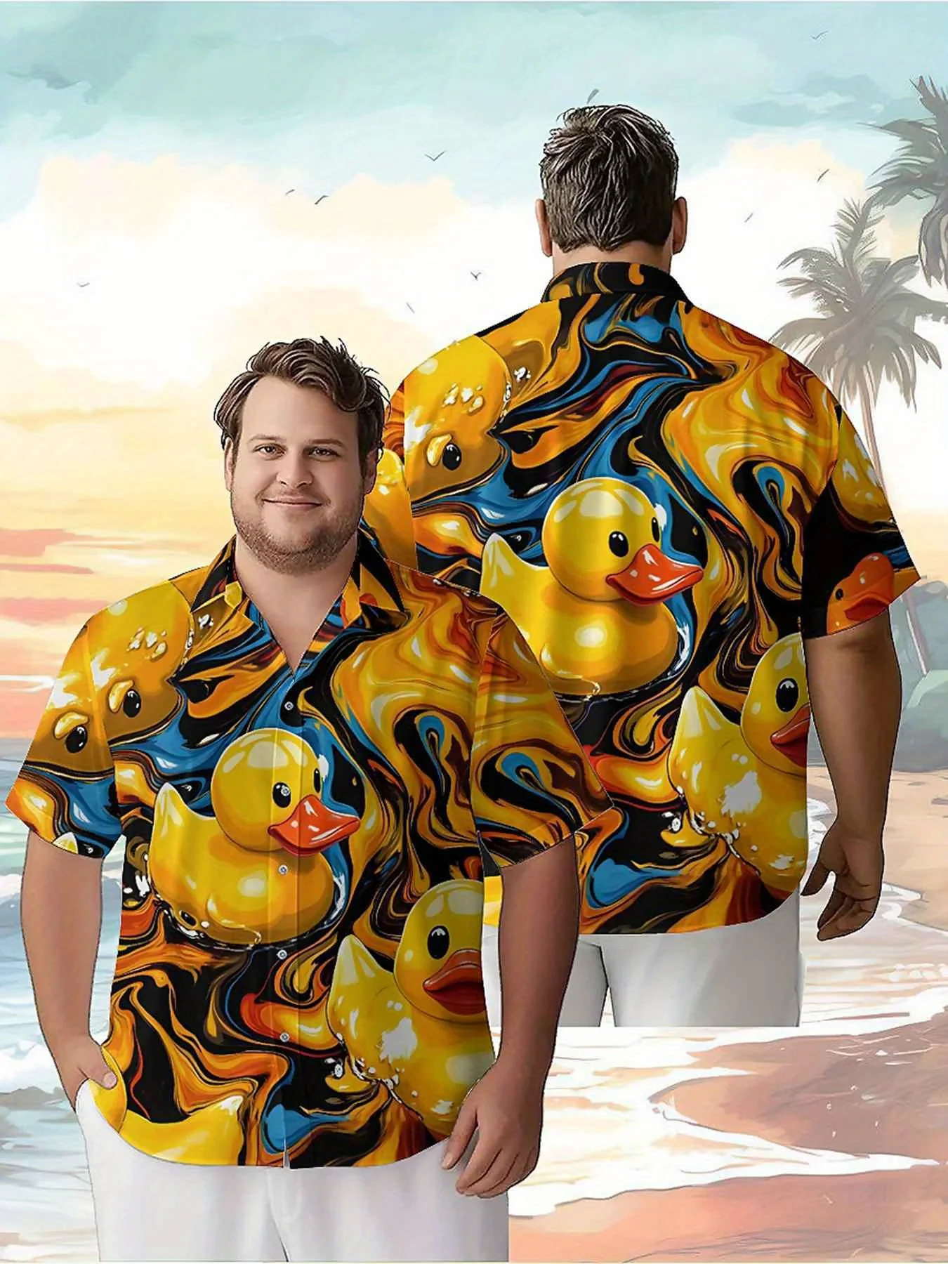 Мужские гавайские рубашки больших