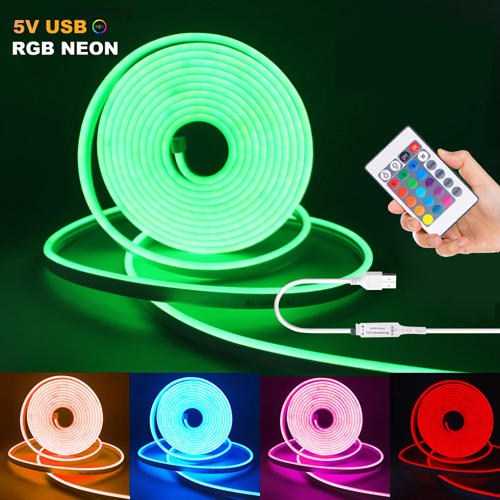 5 в usb rgb светодиодная неоновая