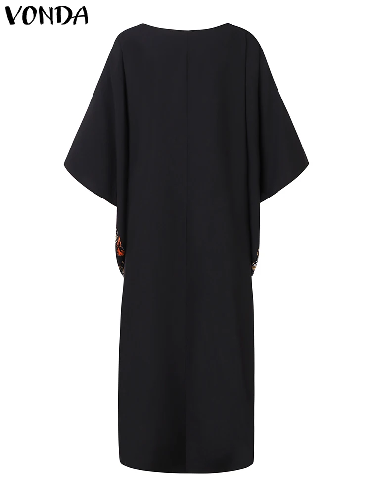 Плюс размер vonda женское платье макси с цветочным принтом 2024 - Фотография_4