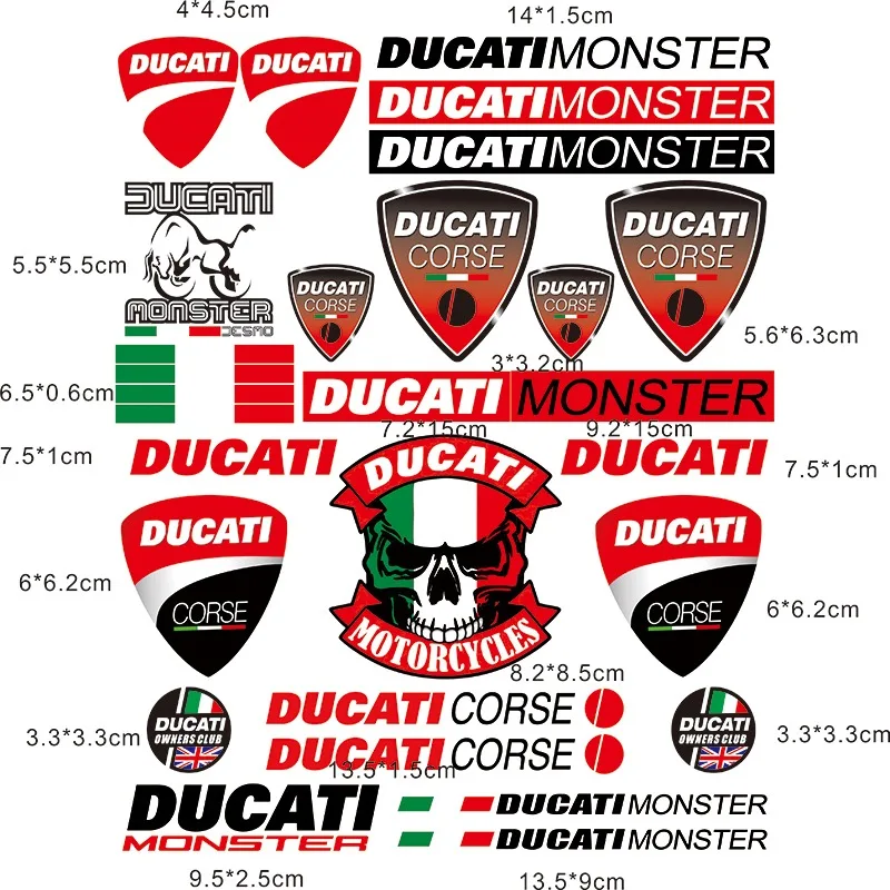 Мотоциклетные наклейки ducati с логотипом - Фотография_3