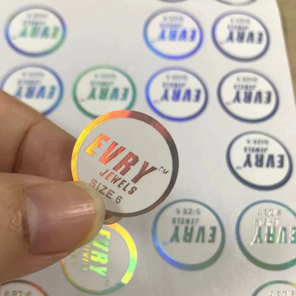 Индивидуальные круглые голографические фольги с прозрачным логотипом - Фотография_2