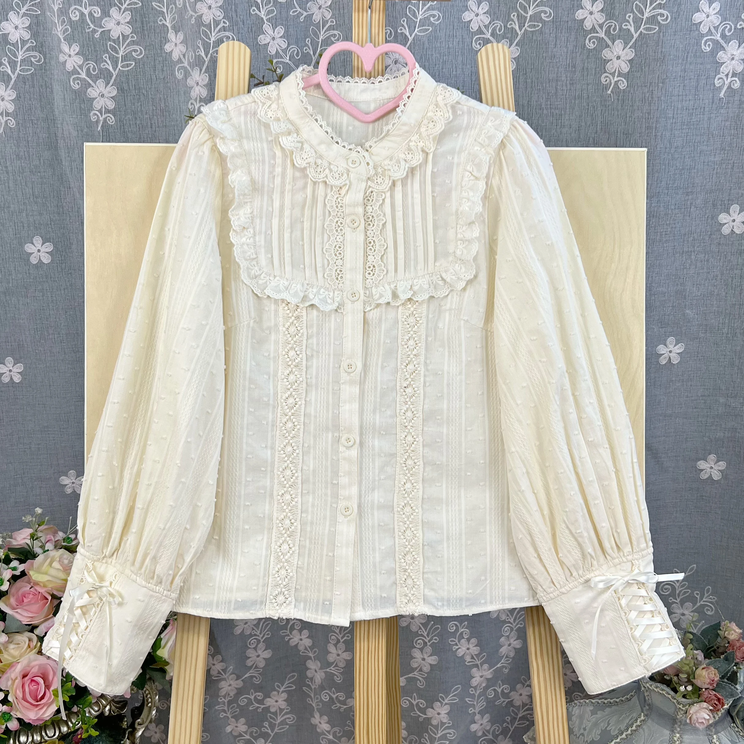 Рубашка лолиты на шнуровке с длинными - Фотография_6