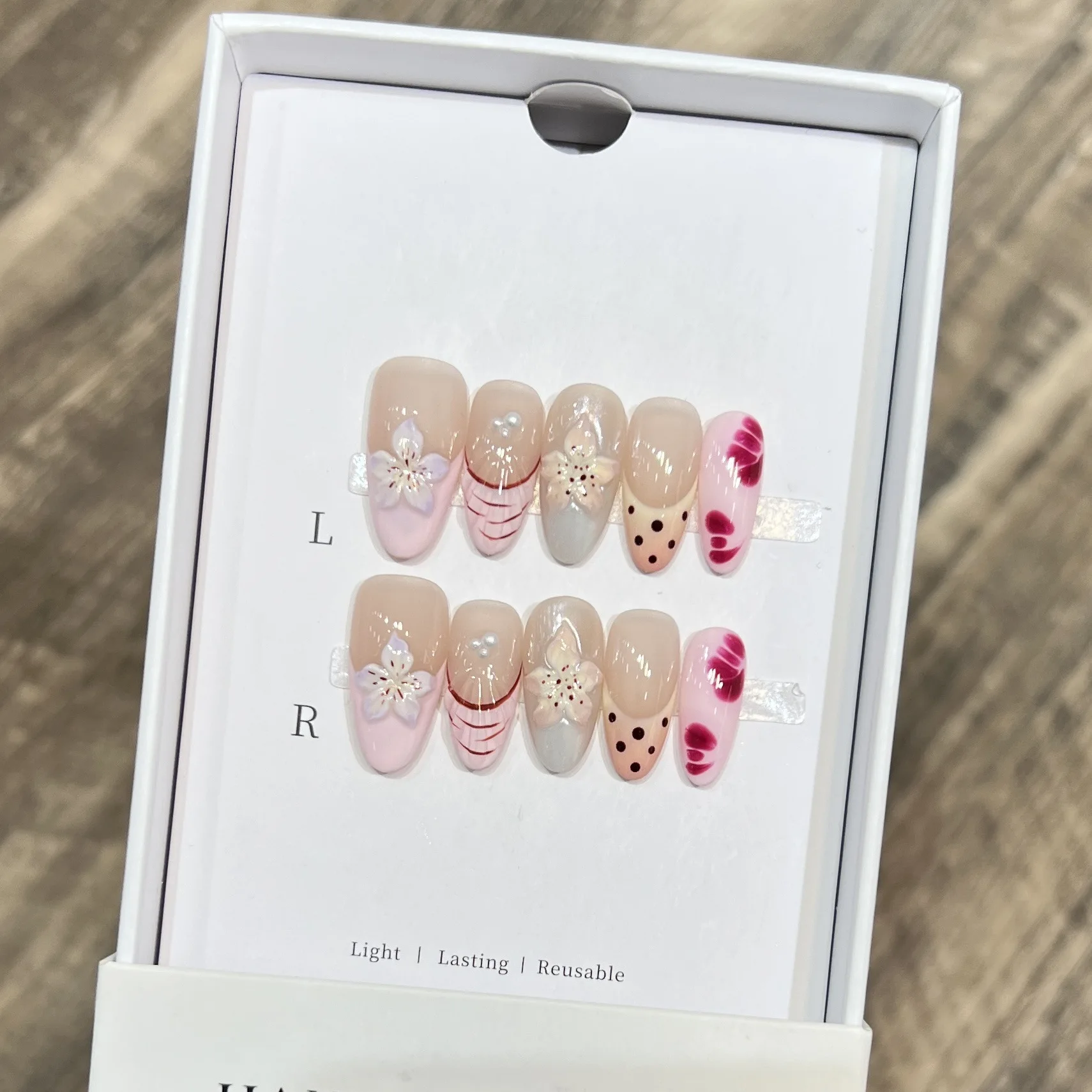 Телесный розовый пресс для ногтей - Фотография_2