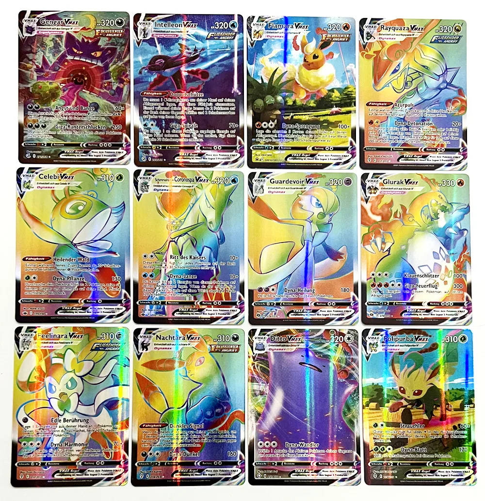 Немецкие карты cartas pokemon card с gx v max vmax подарки для детей - Фотография_3
