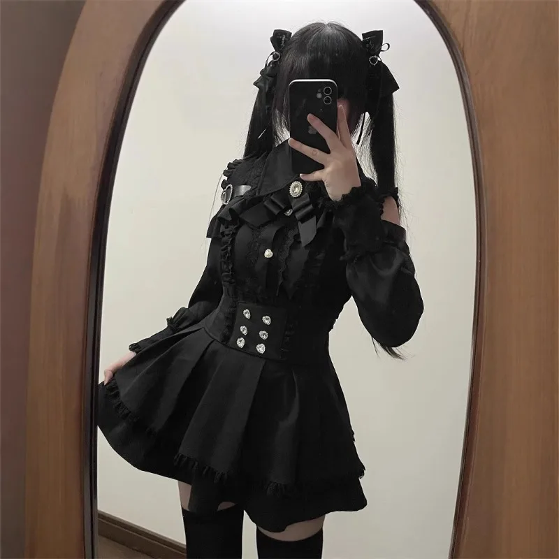 Jirai kei рубашка jk юбка лолита - Фотография_2