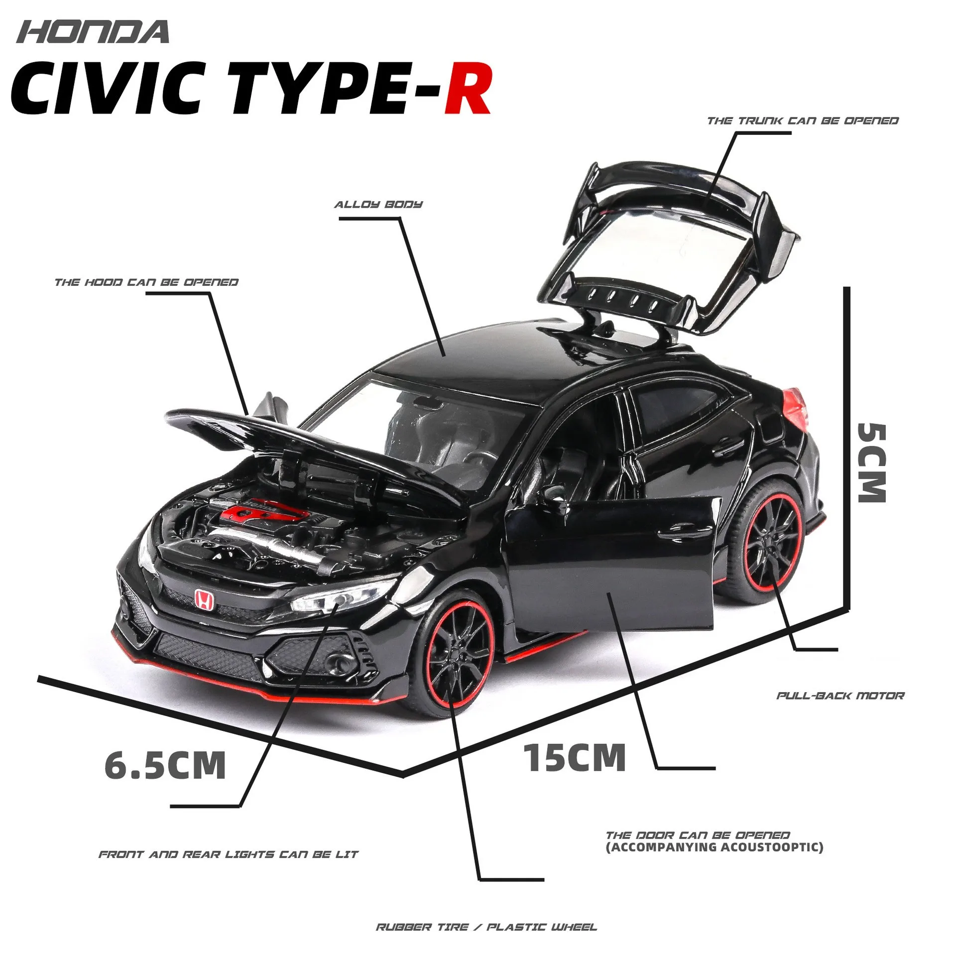 Honda civic type r игрушечный автомобиль для детей - Фотография_2