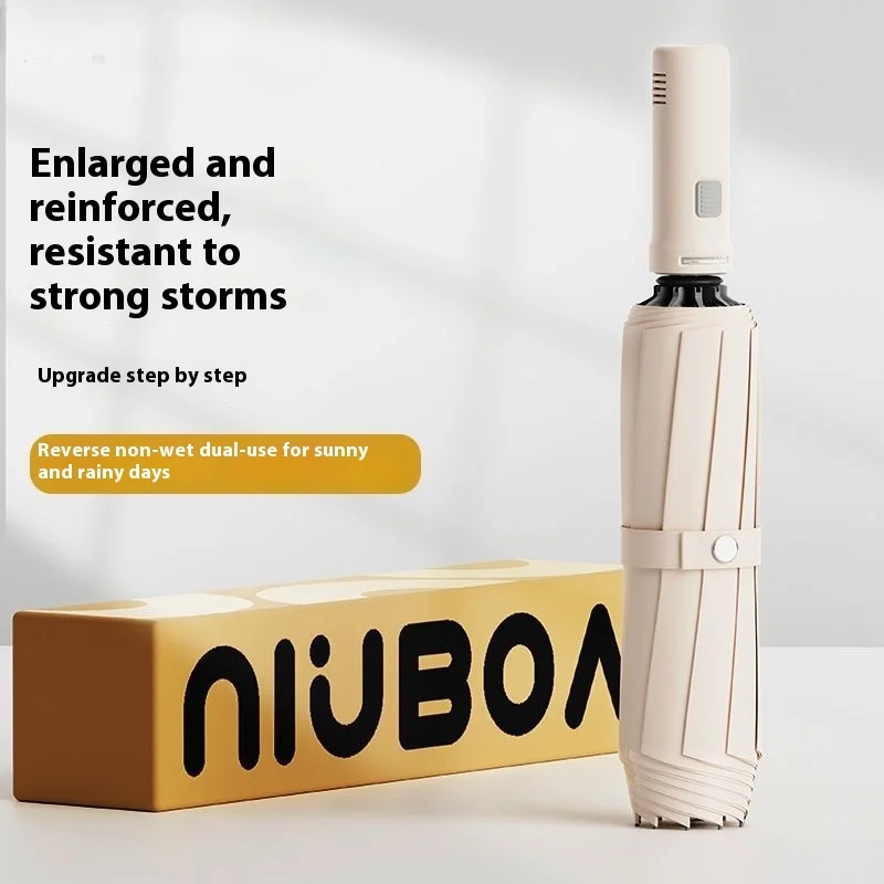 Автоматический обратный складной зонт - Фотография_4