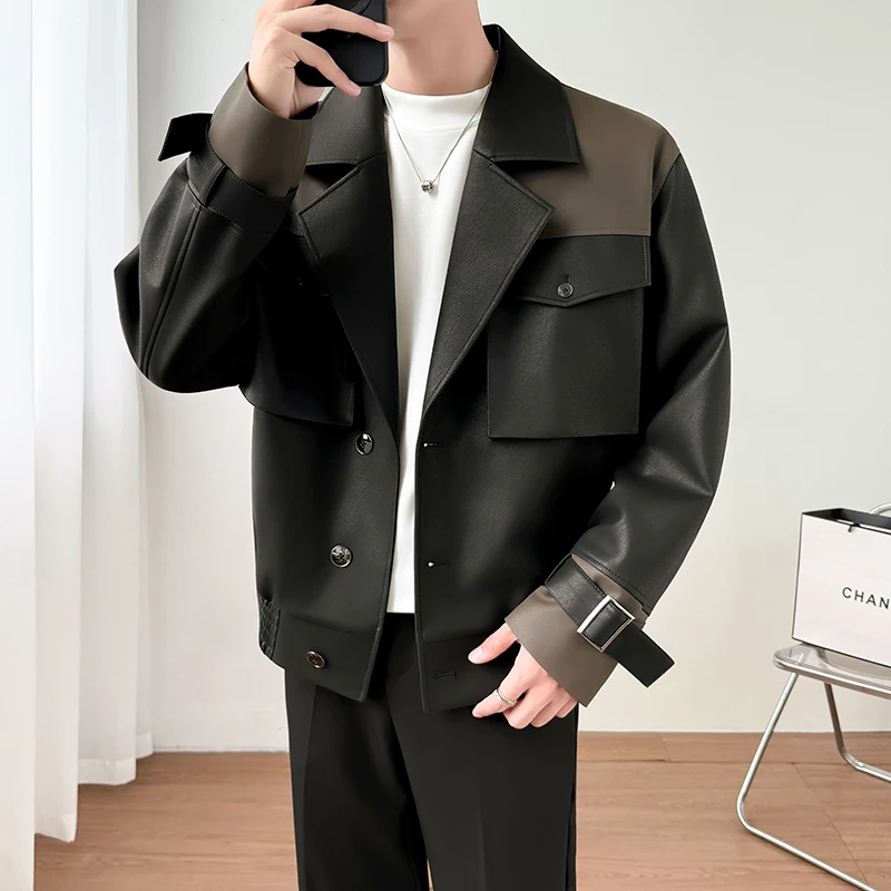 Осенне-зимняя мотоциклетная кожаная куртка - Фотография_5