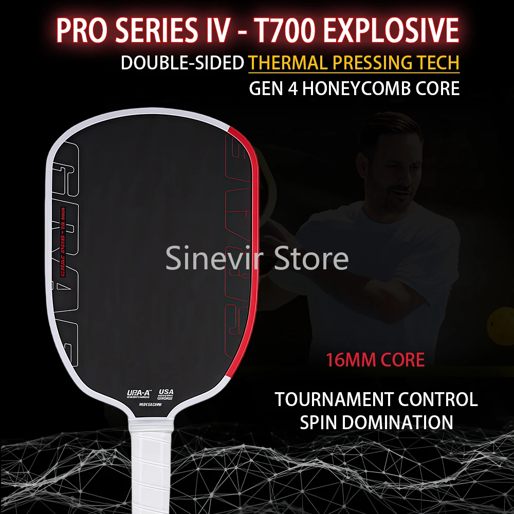 Graf pro iv 16 мм t700 лопатка для пиклбола из углеродного волокна