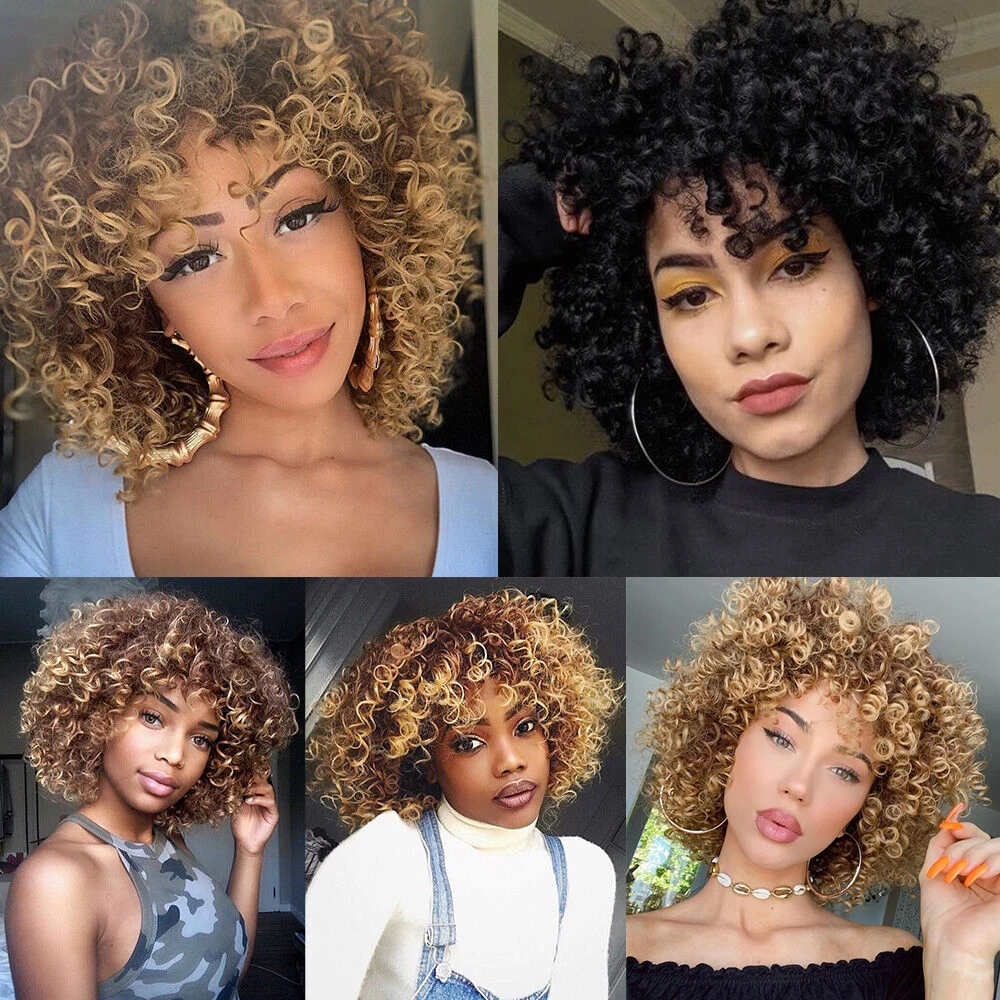 Синтетические короткие афро кудрявые - Фотография_6