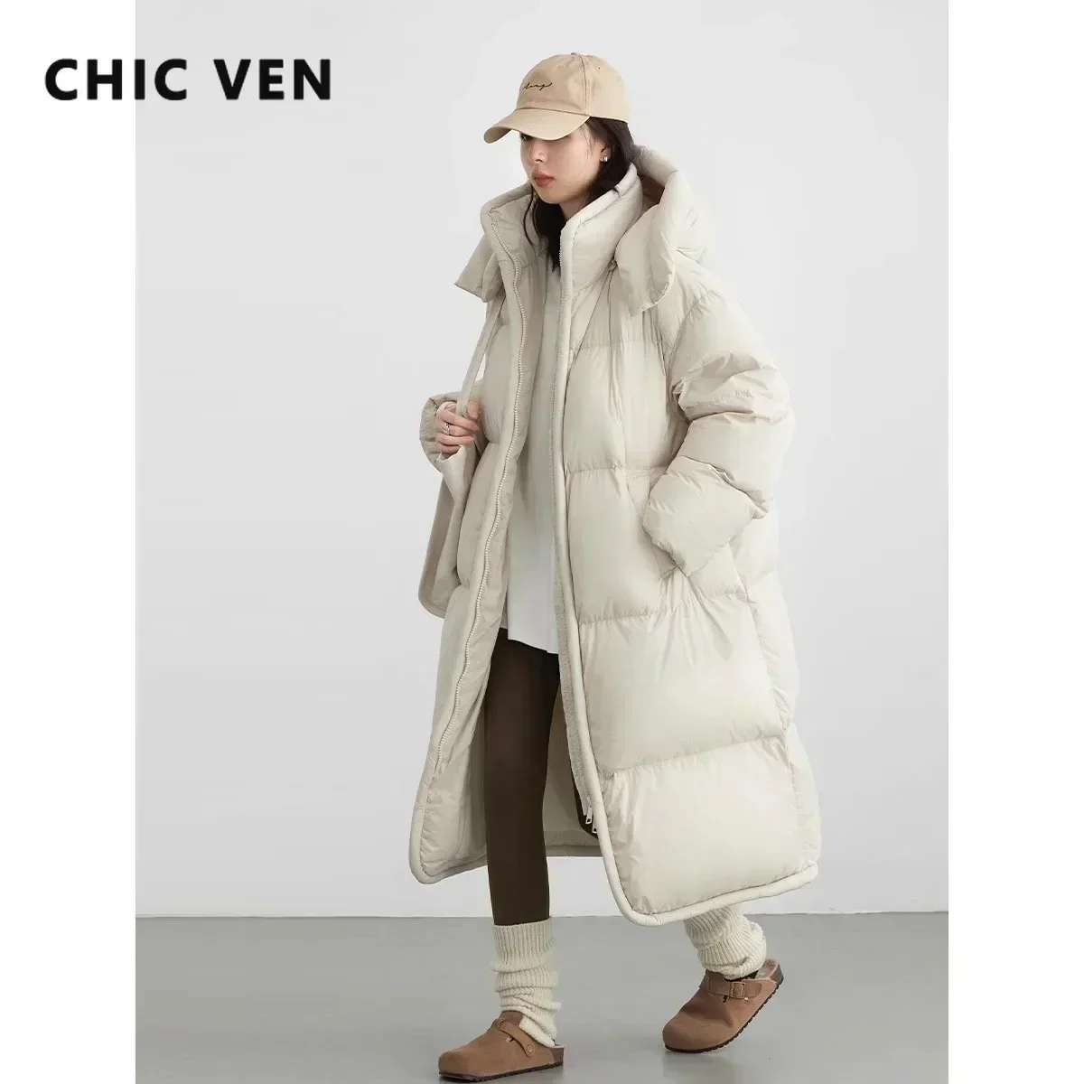 Chic ven женские длинные пуховые