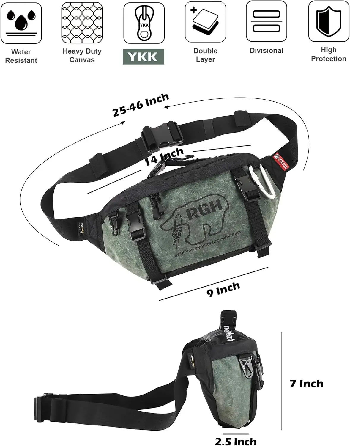 Грубая тактическая поясная сумка через плечо - Фотография_6