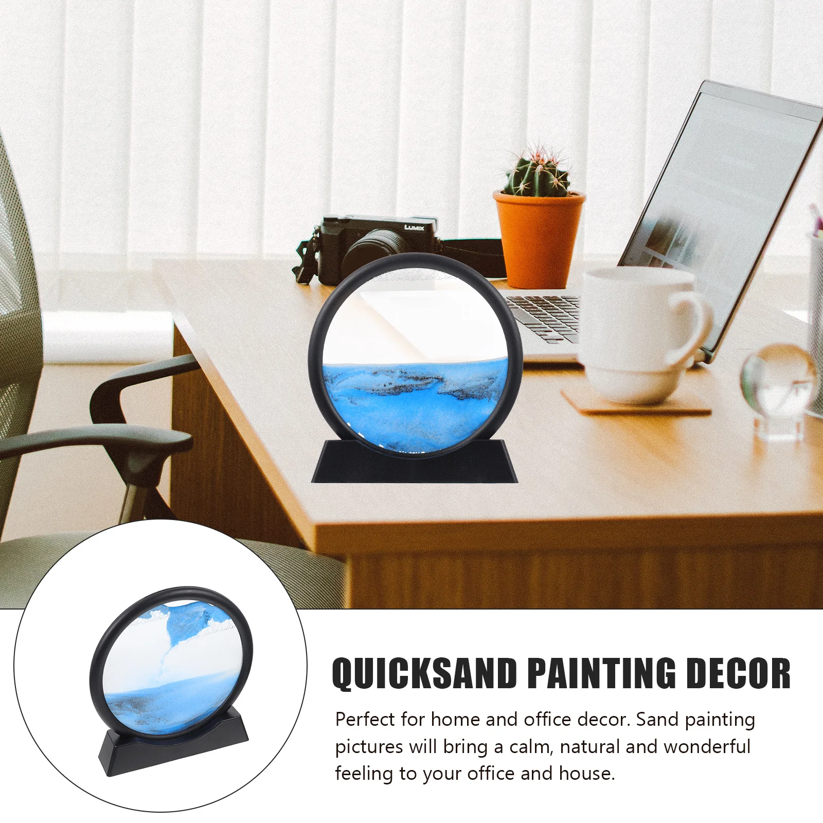 Круглая рамка 3d движущийся песок - Фотография_4