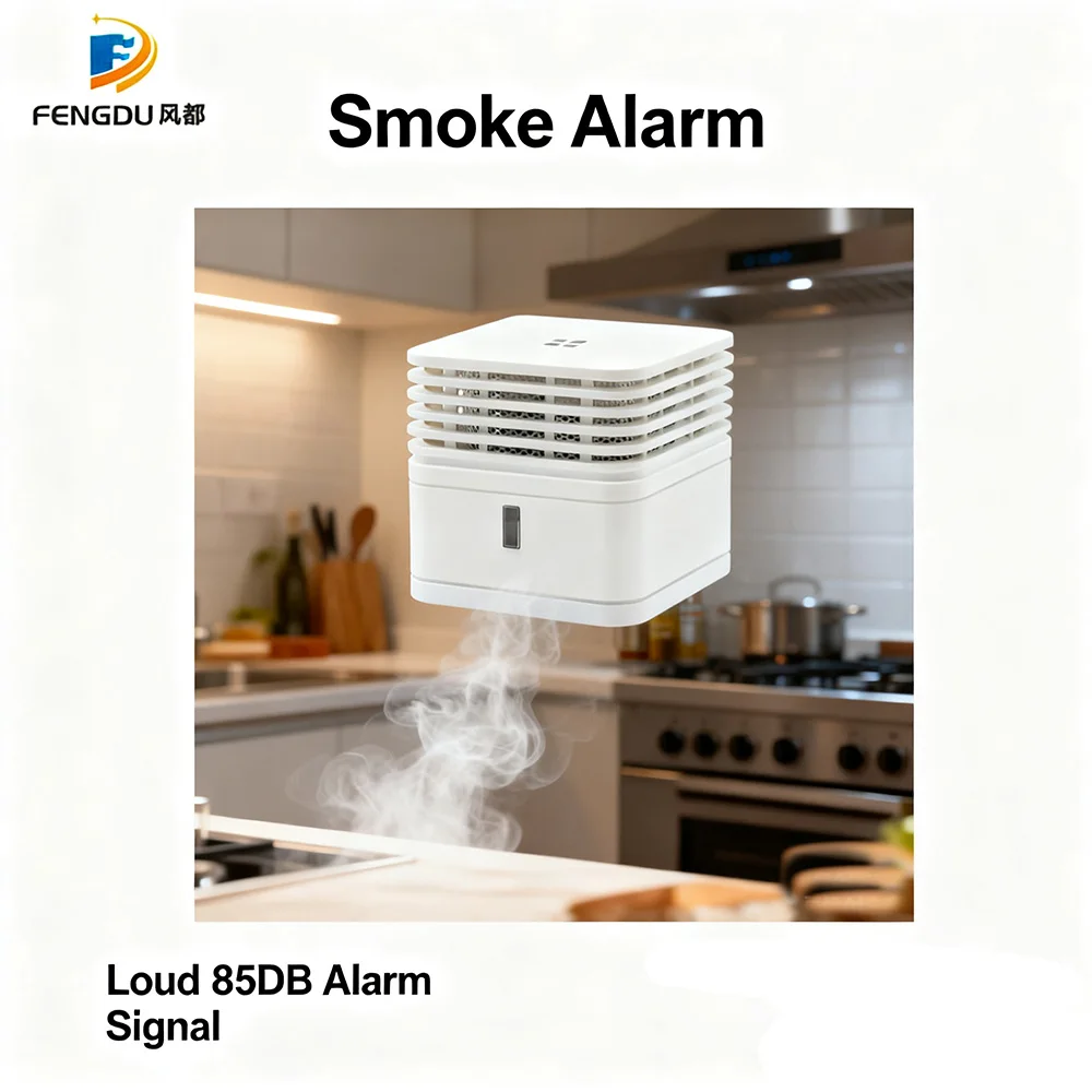 Детектор дымовой сигнализации с громкой сигнализацией 85 дб