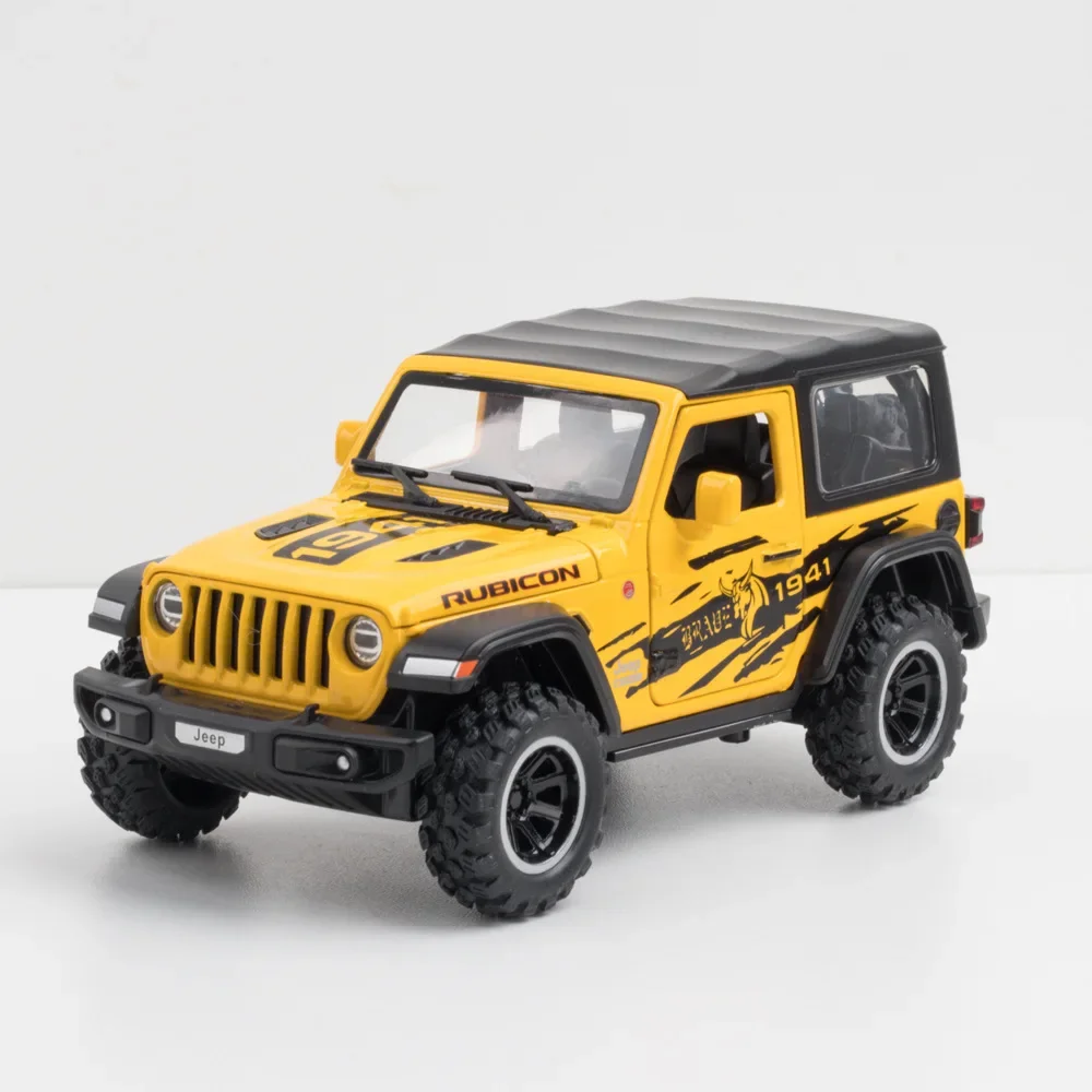 1:32 jeeps wrangler rubicon внедорожная модель автомобиля из сплава - Фотография_3