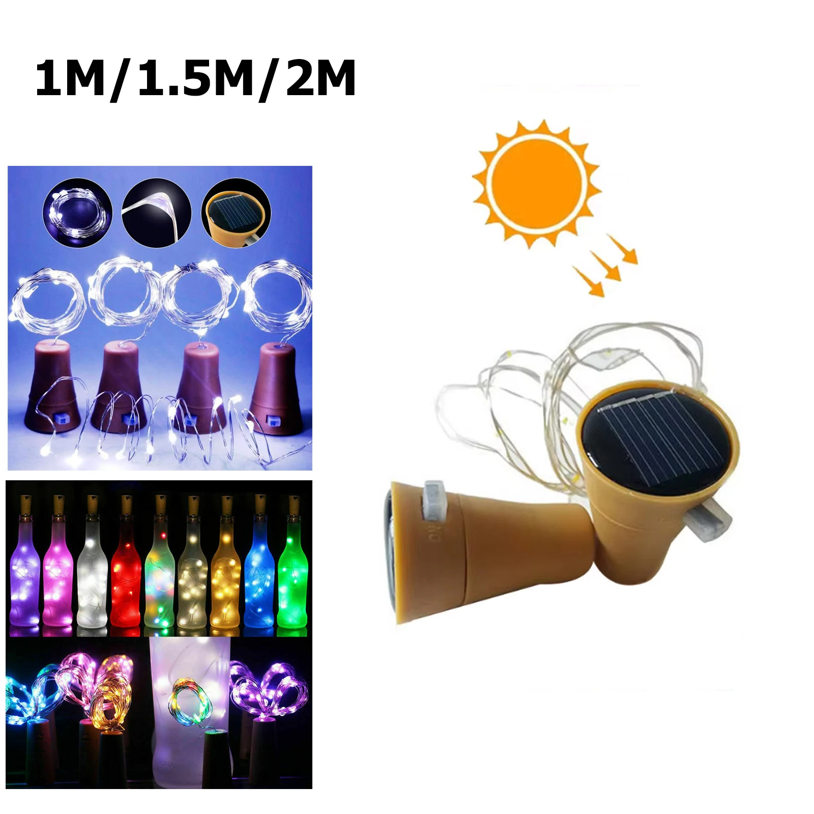 Солнечная бутылка led цепочка фей