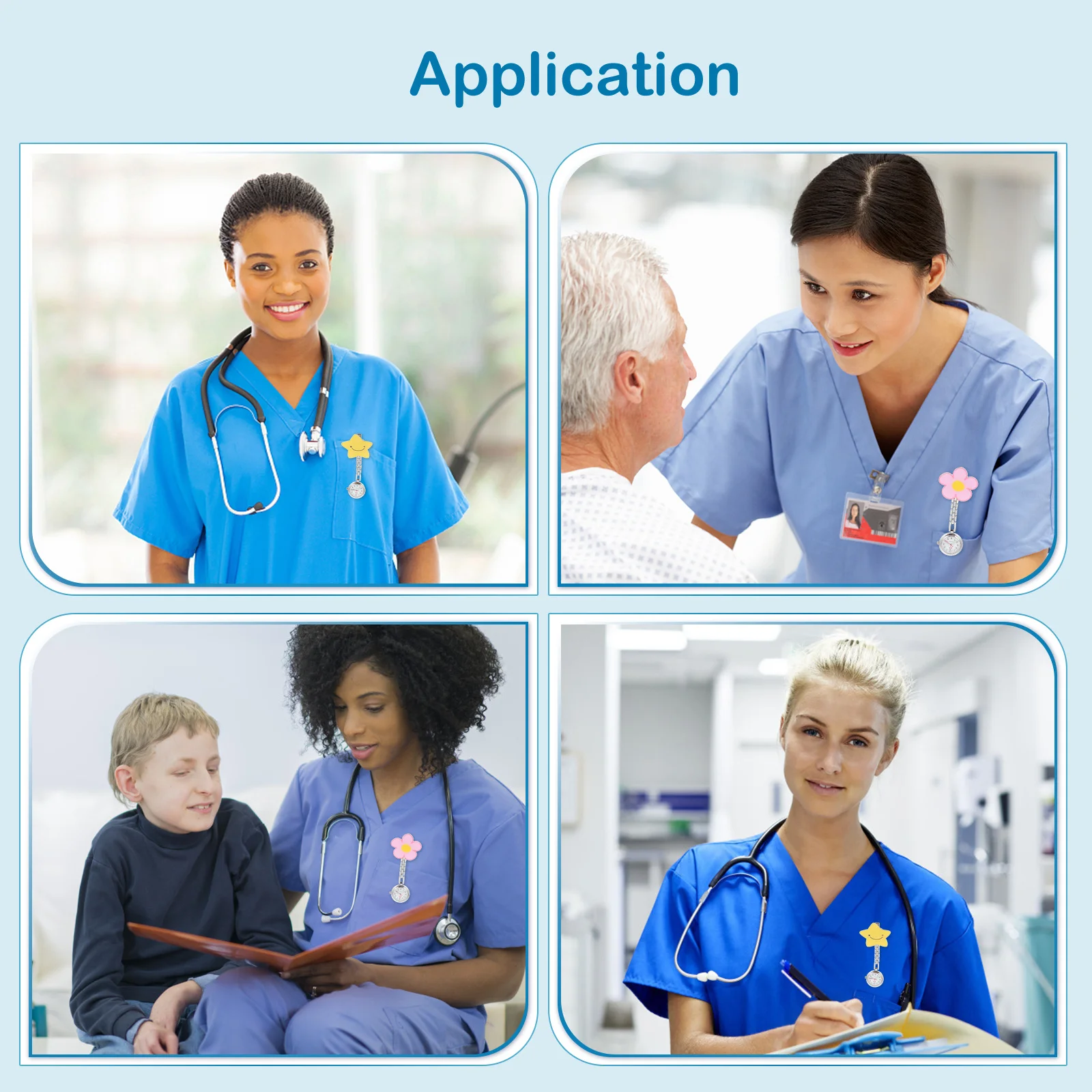 Светящиеся карманные часы с зажимом для медсестры - Фотография_5