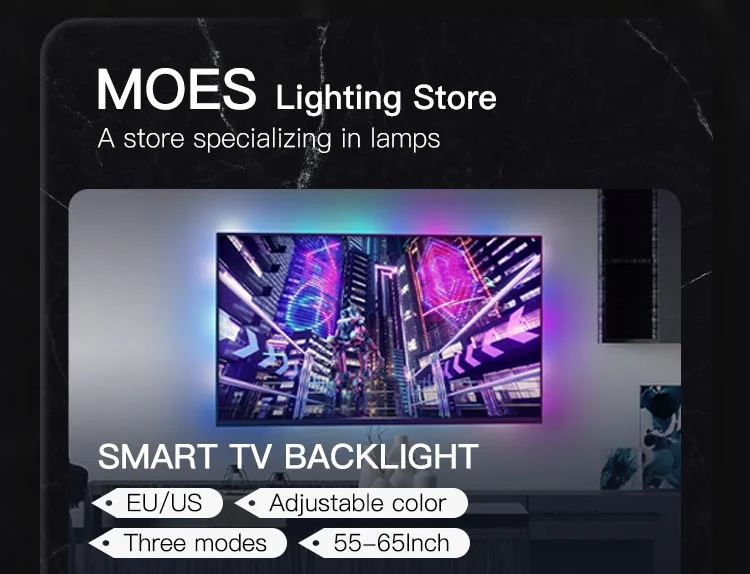 Умная светодиодная лента moes с поддержкой hdmi 2