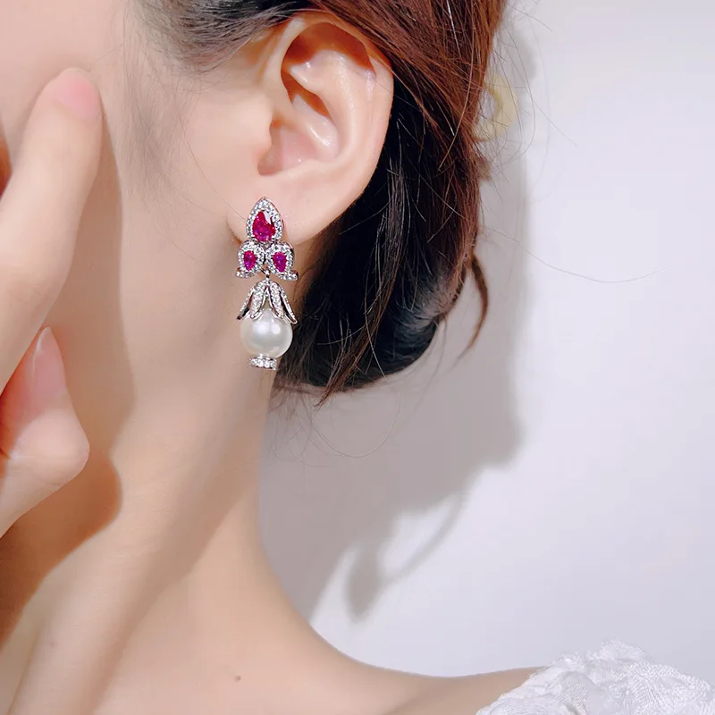 S925 серебряные серьги-иглы ювелирные - Фотография_3