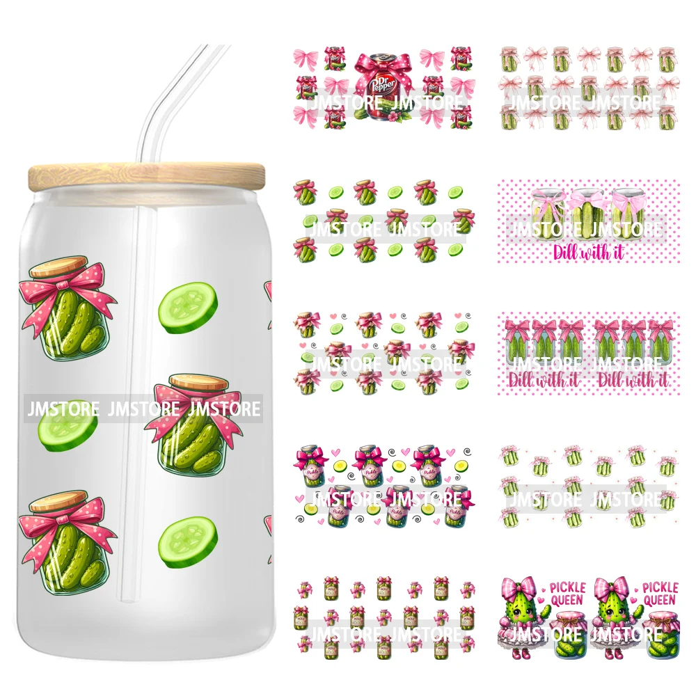 Кокетка girly pickle lover drink uv dtf наклейки