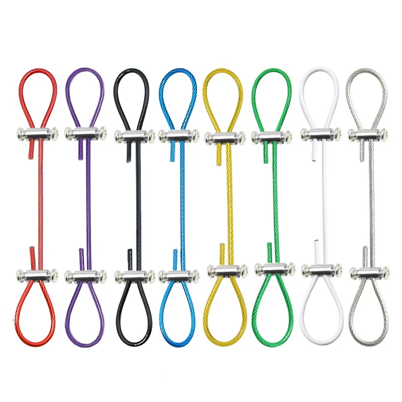 4 комплекта регулируемых кабельных тросов из пвх диаметром 2 мм