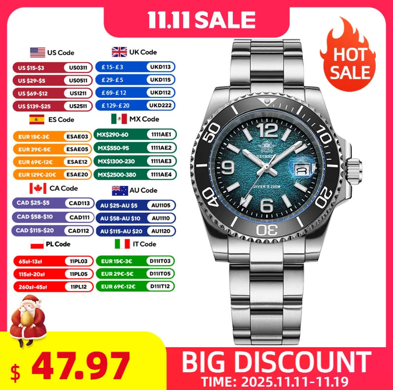 Addiesdive 41 мм мужские часы для