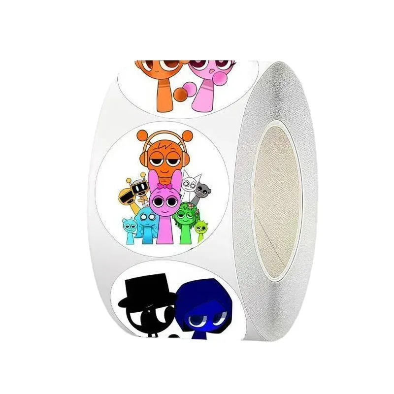 Наклейки с героями мультфильмов incredibox sprunki - Фотография_4