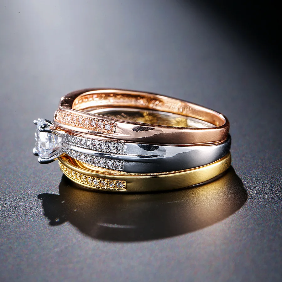 Женские золотые кольца с натуральными бриллиантами - Фотография_4