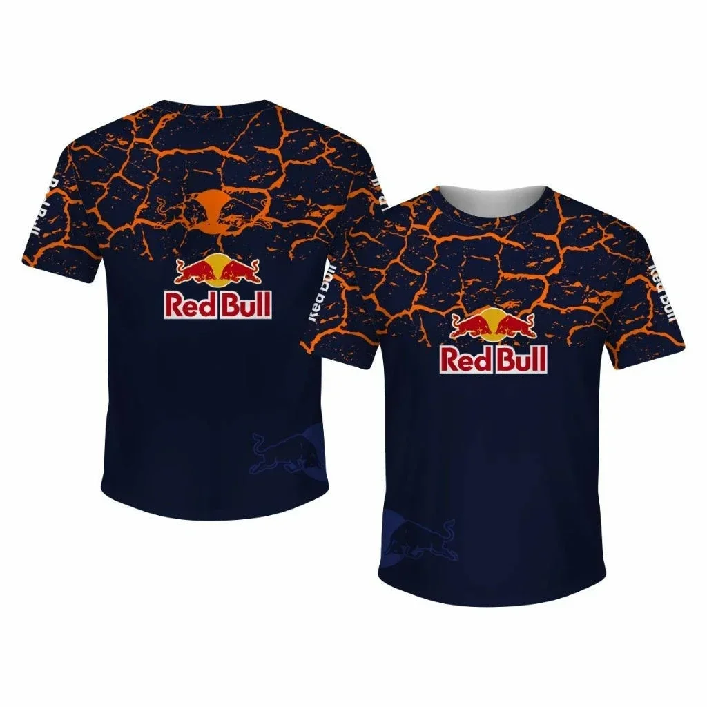 Мужская мотоциклетная футболка red bull с 3d принтом - Фотография_3