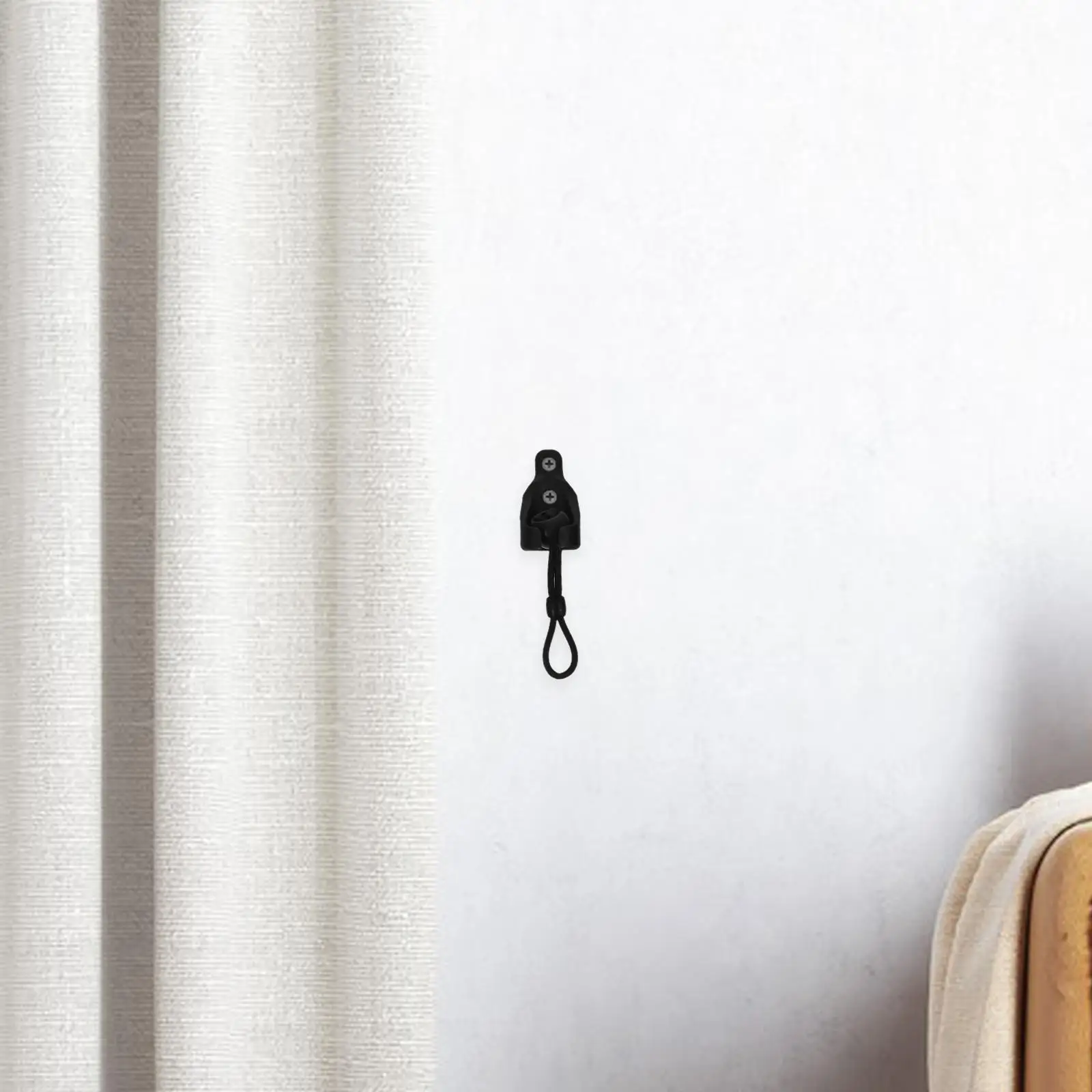 2 комплекта черных пластиковых банджи-стяжек для жалюзи - Фотография_5