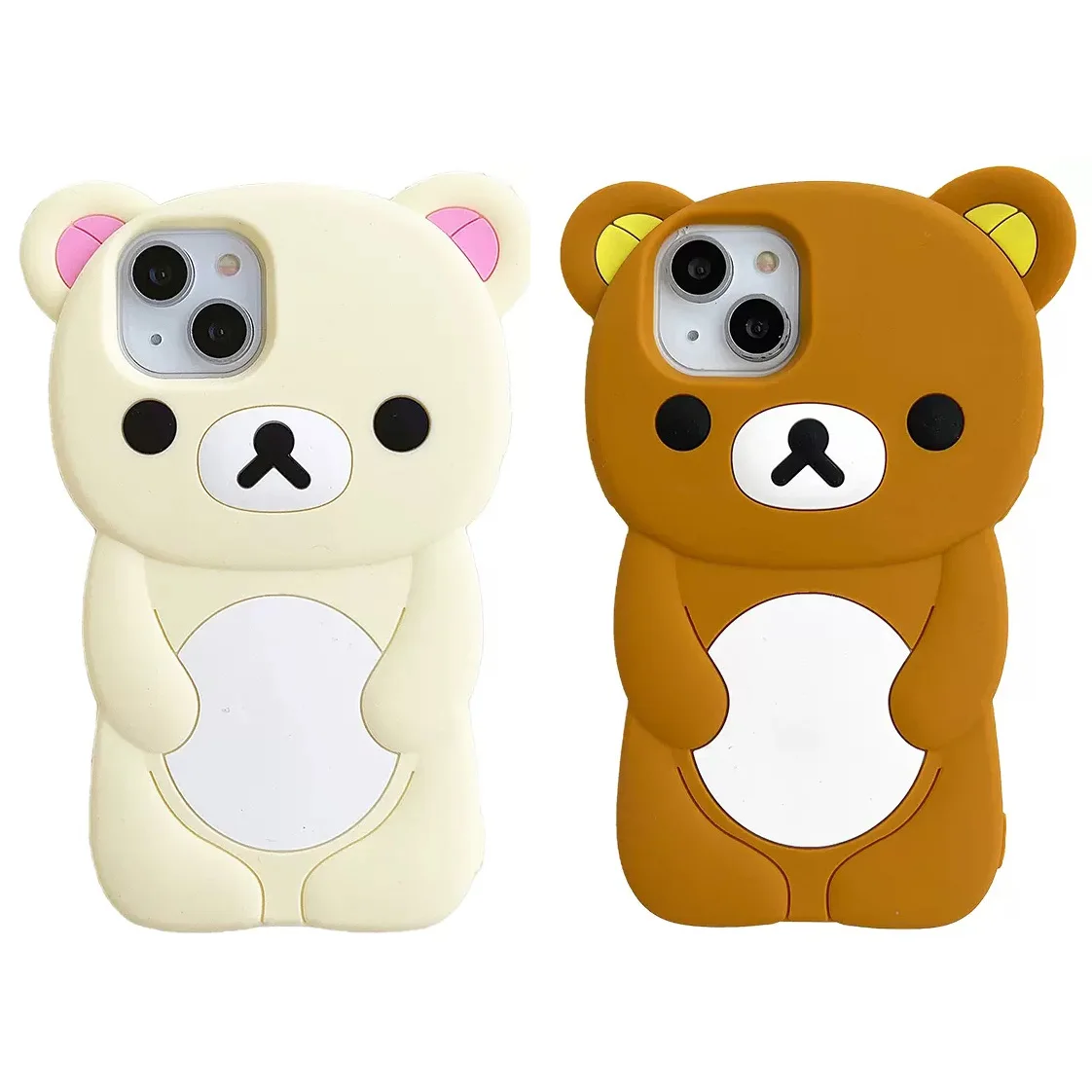 Мягкий силиконовый чехол rilakkuma bear для iphone 16