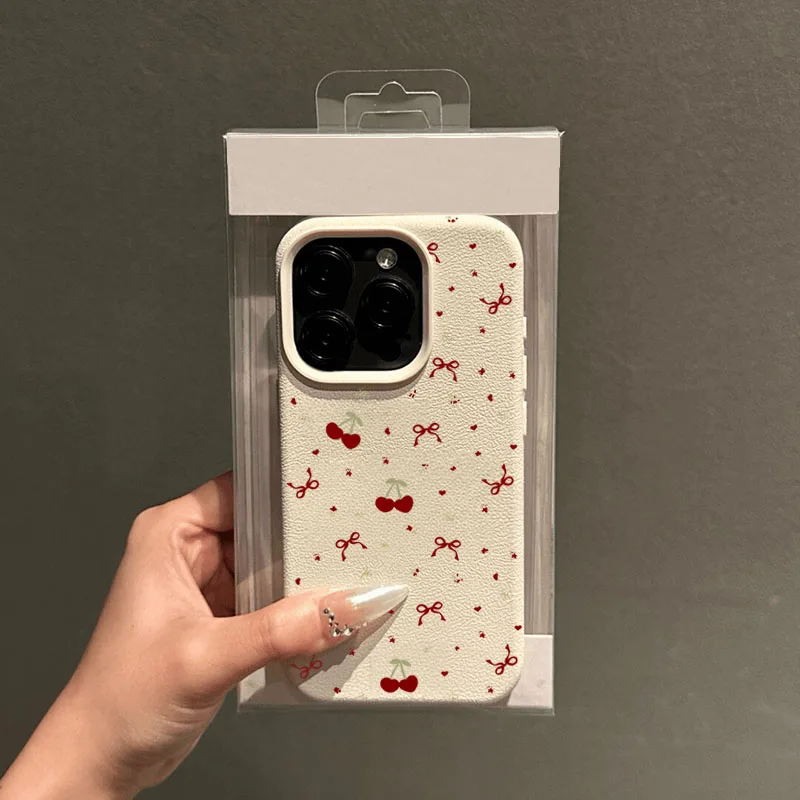 Чехол для телефона с узором вишневого банта и личи для xiaomi poco f7 pro - Фотография_2