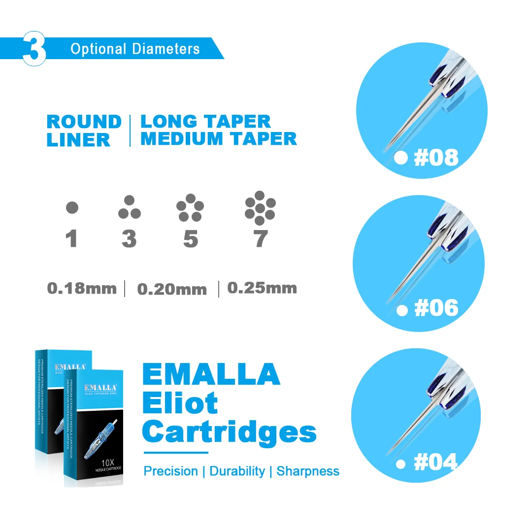 Emalla eliot иглы для тату-картриджей - Фотография_4