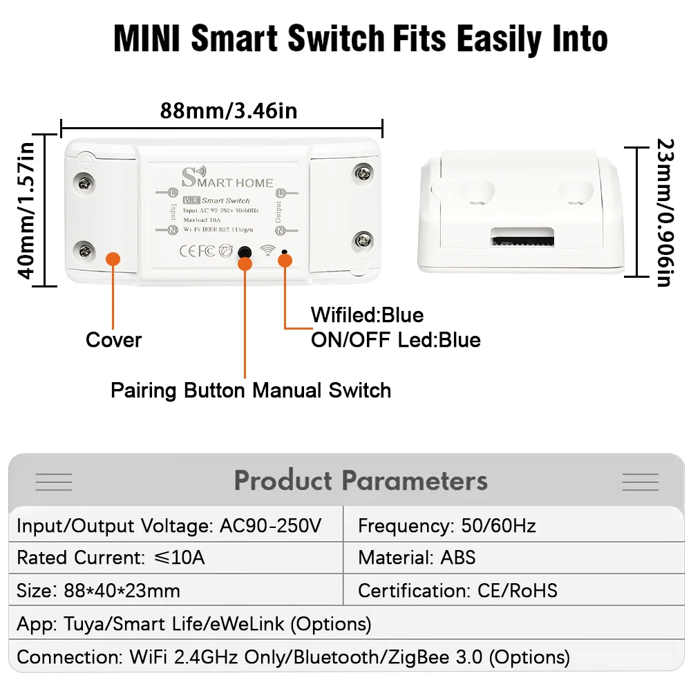Tuya ewelink wifi zigbee 10a diy - Фотография_2
