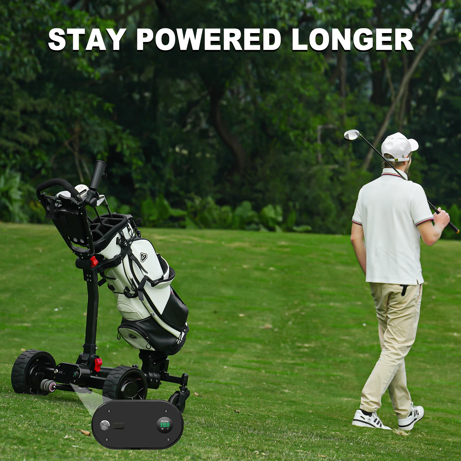 Профессиональная складная электрическая тележка для гольфа на продажу - Фотография_6