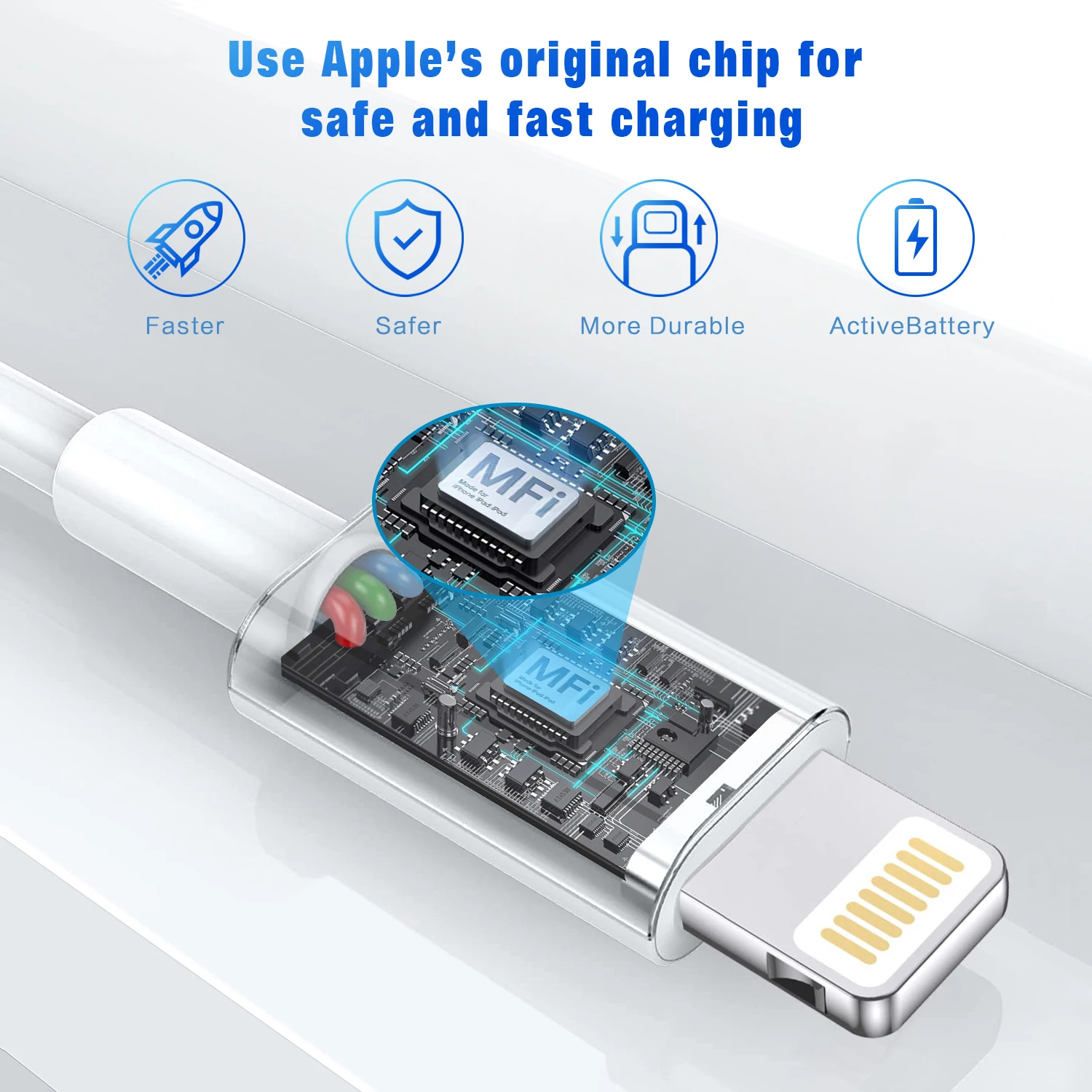 Usb-кабель 3a для iphone 14 13 - Фотография_5