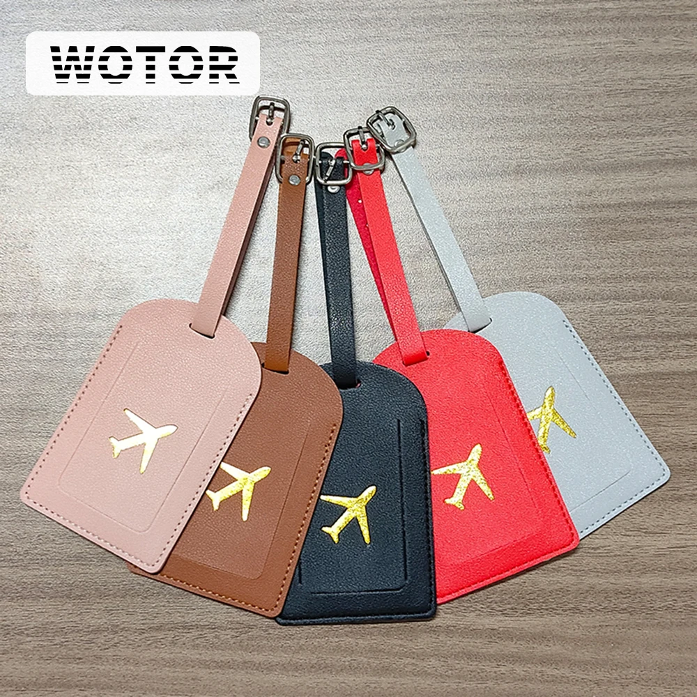Кожаная расширенная багажная бирка wotor