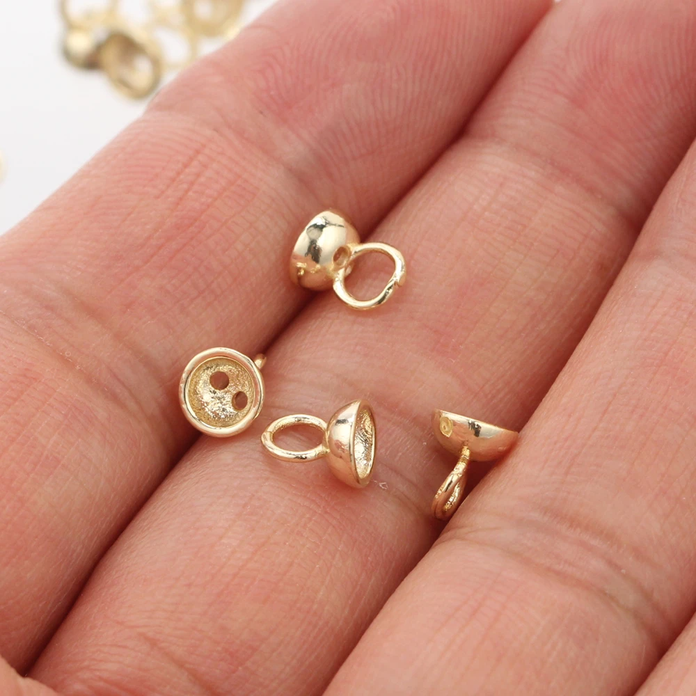 Мм 18-каратное позолоченное латунное жемчужное браслет - Фотография_2