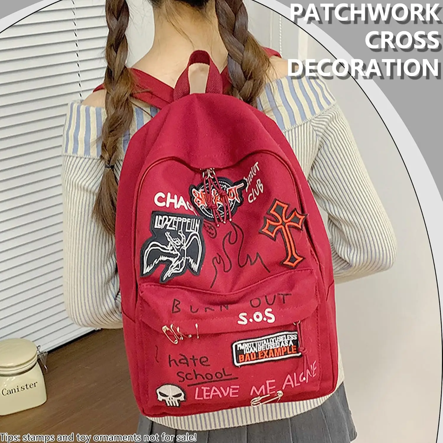 Рюкзак в стиле готический рок для мужчин и женщин - Фотография_2