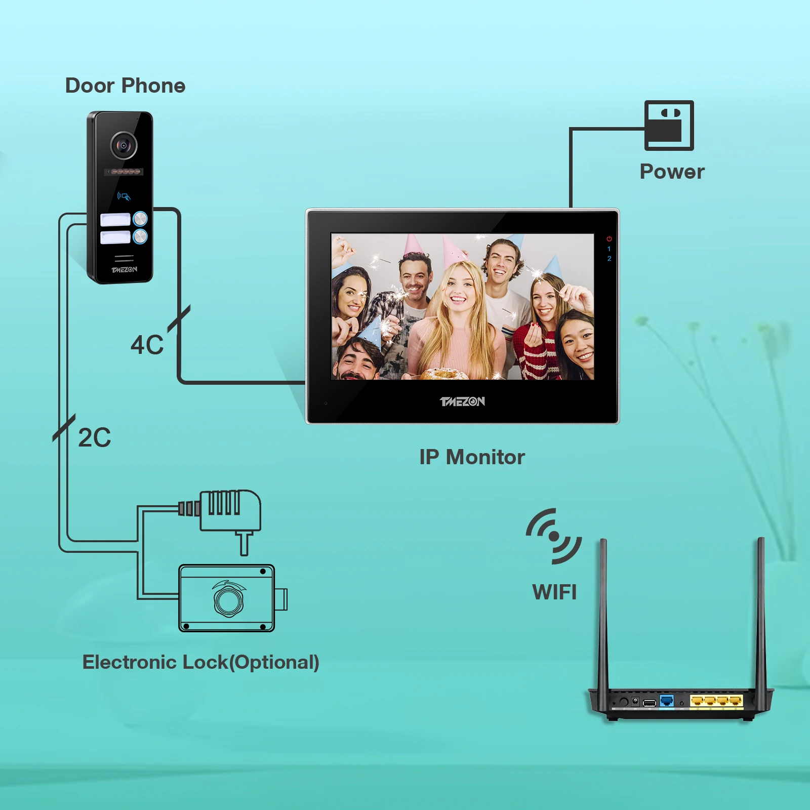 Проводной дверной звонок tmezon 1080p (необходимо работать с mz-ip-v726tw - Фотография_5