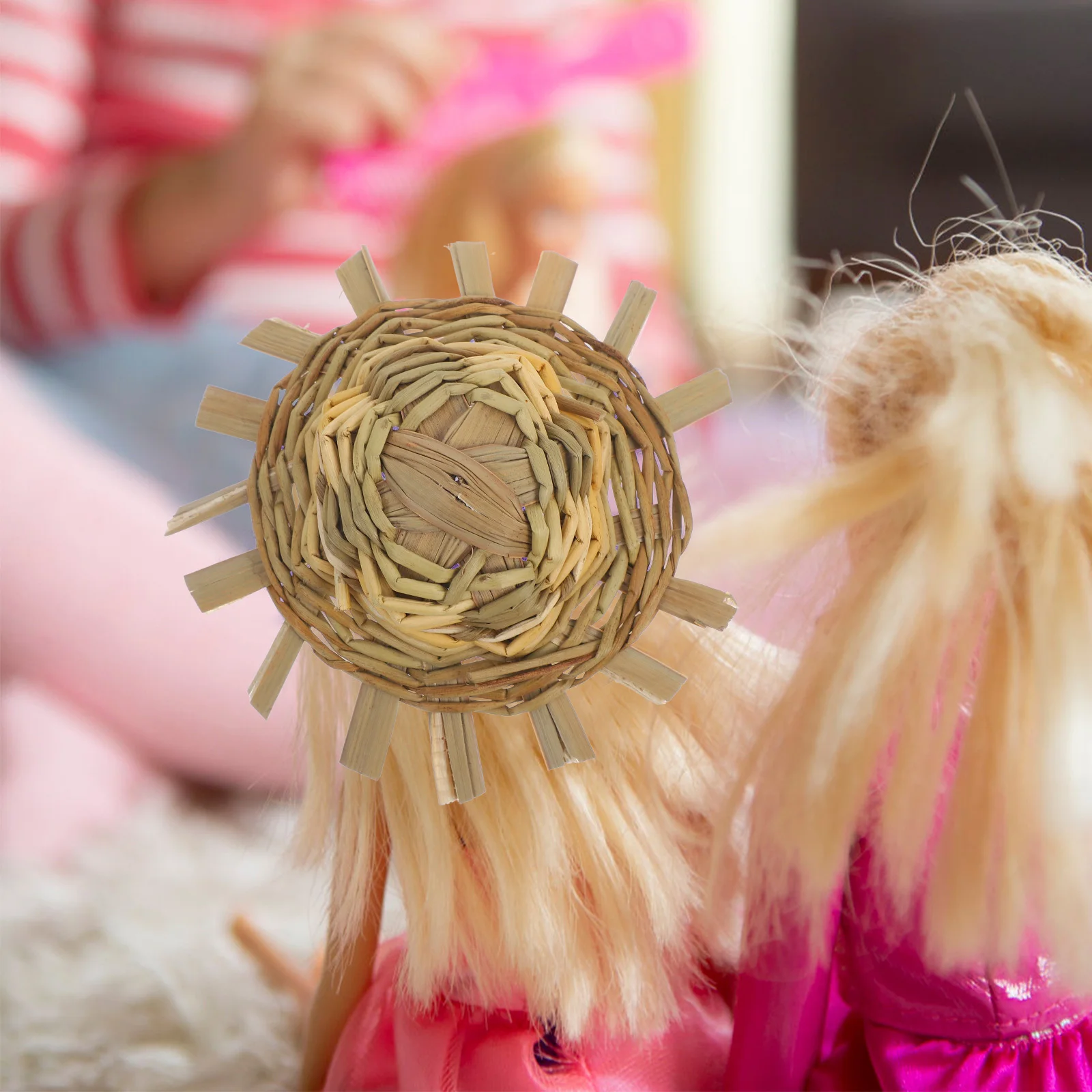 Миниатюрные соломенные шляпы натурального - Фотография_4