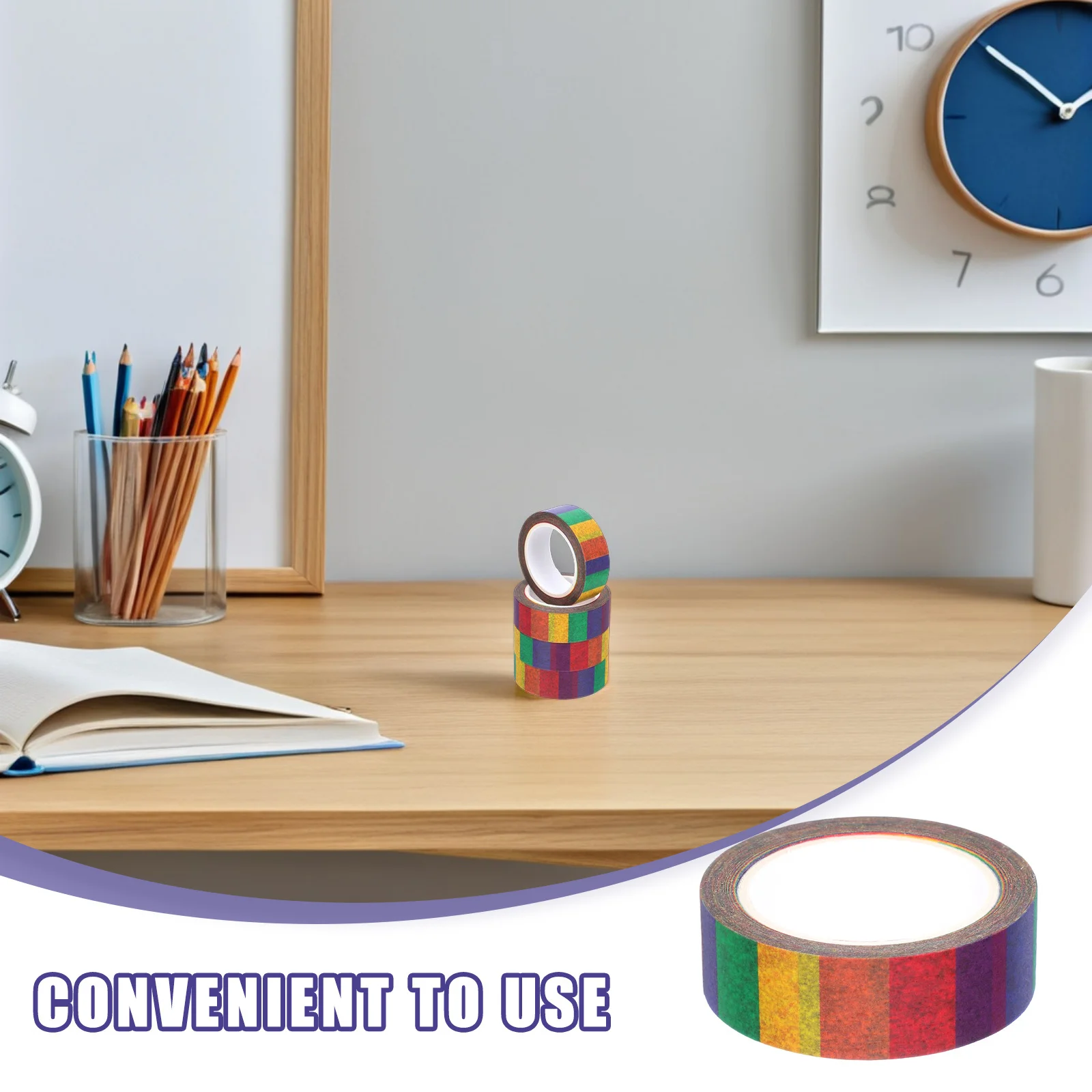 Лента васи в радужную полоску - Фотография_5