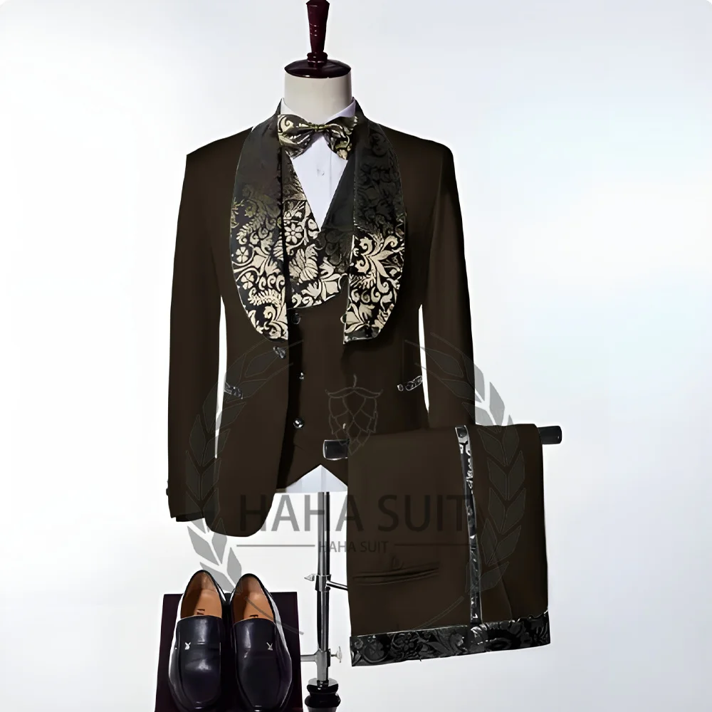 Свадебные костюмы для мужчин золотая - Фотография_5