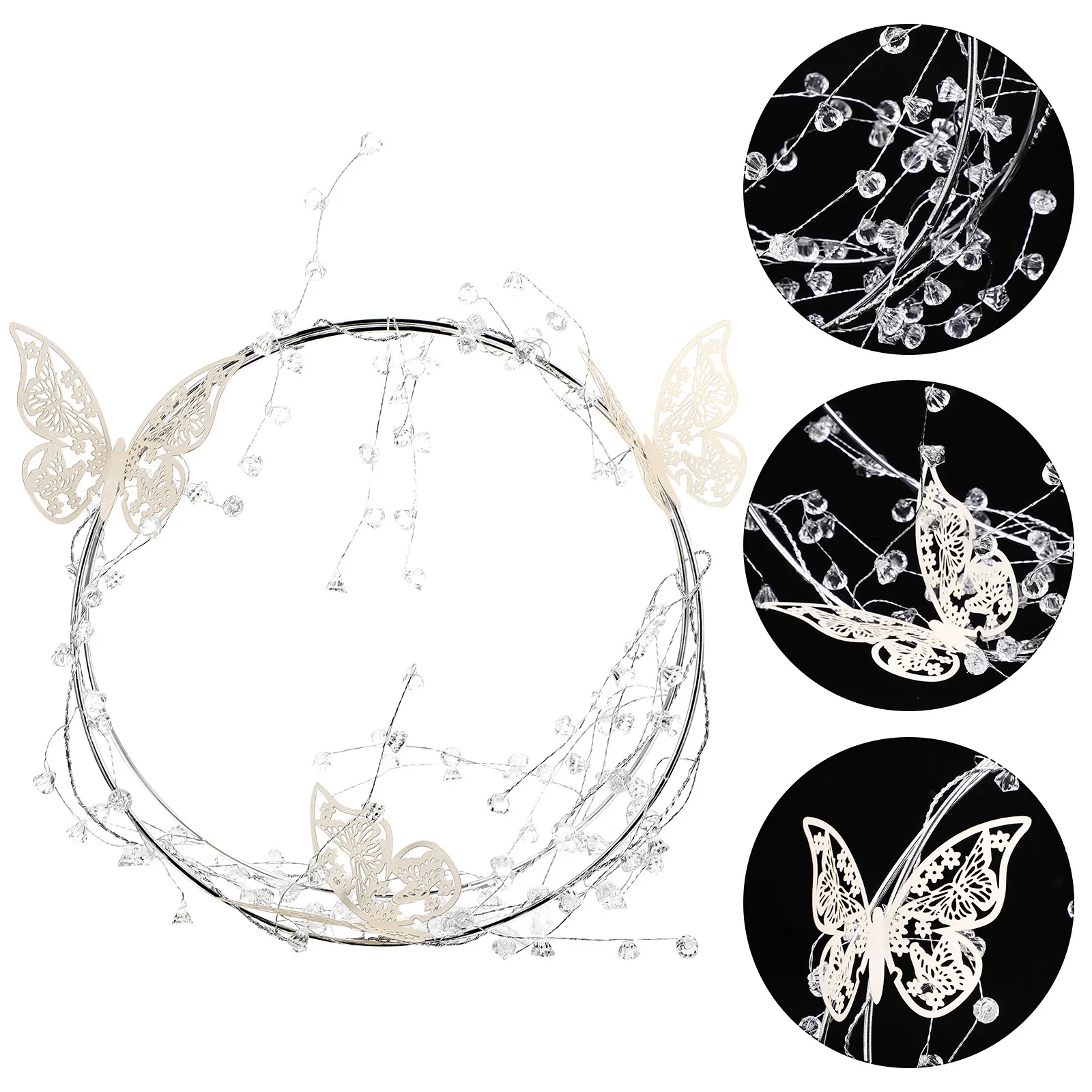 1 комплект, набор украшений для торта со стразами и бабочкой - Фотография_3