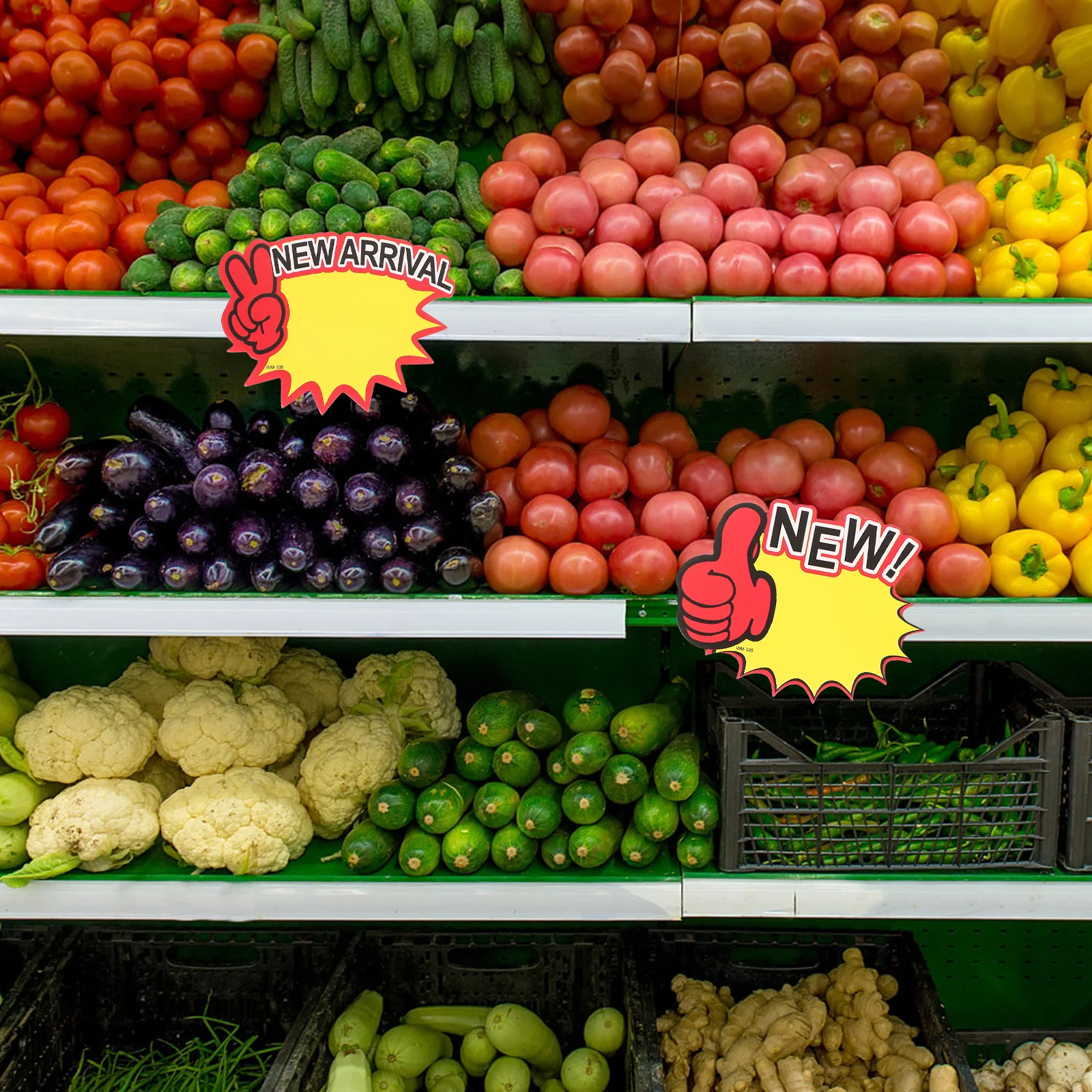 Мини-этикетки с гладкими краями для фруктов