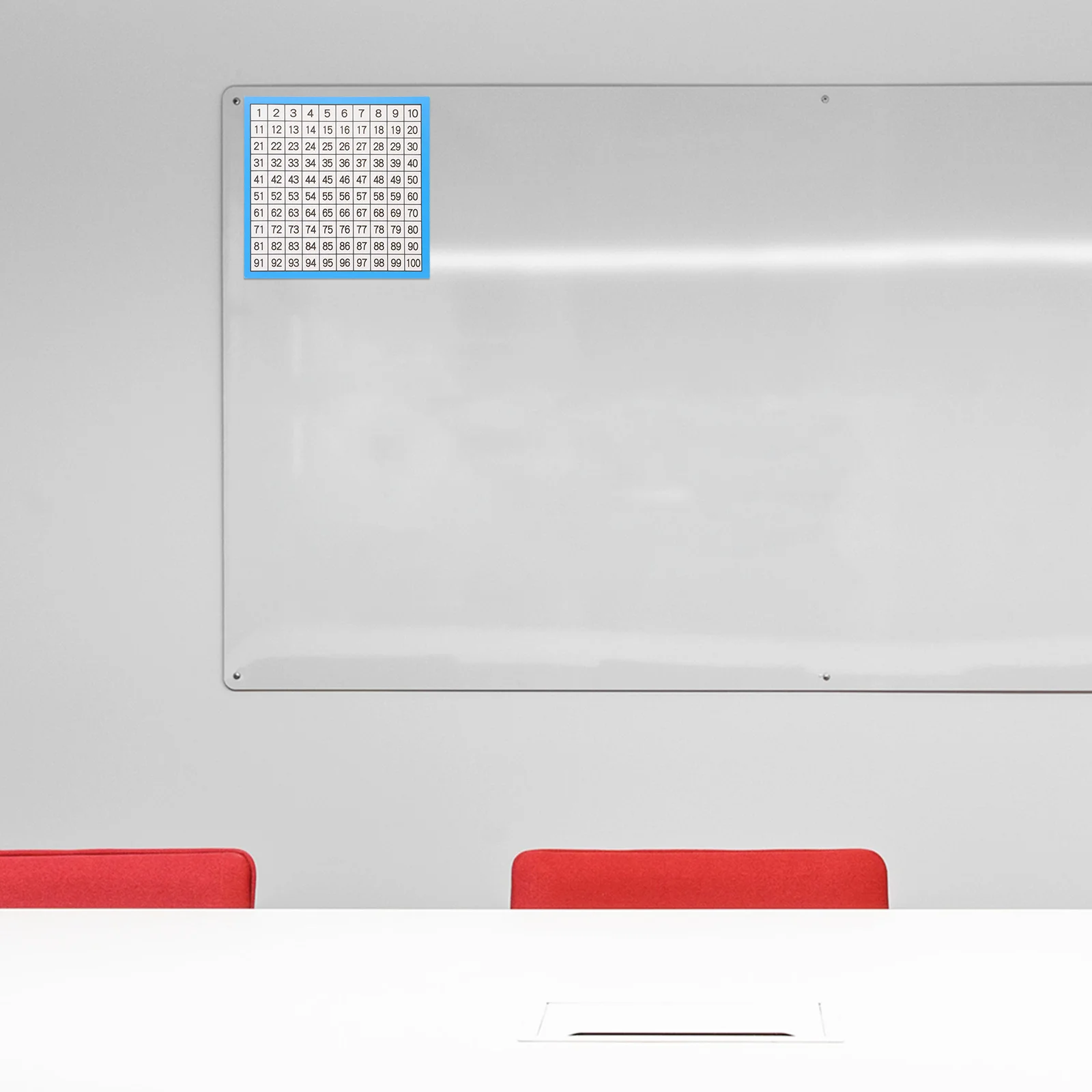 10 листов диаграмм с цифрами 1-100