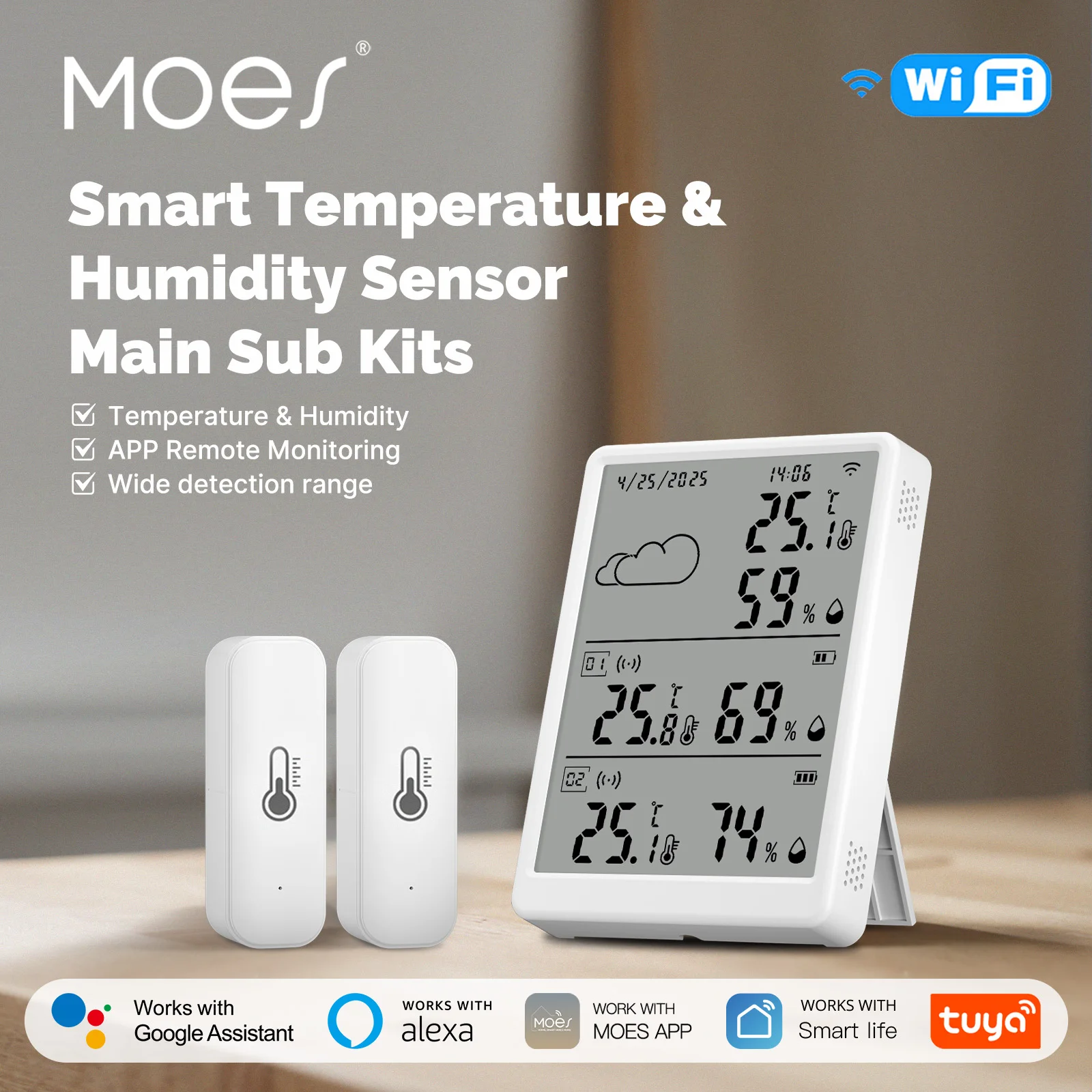 Moes tuya wifi + rf433 умный датчик